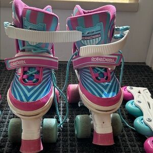 Roller Derby Pink and Blue Kids Roller Skates